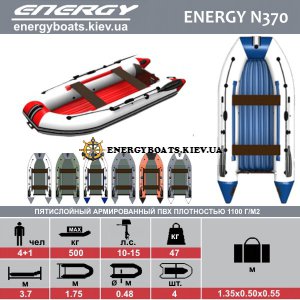 Лодка с надувным дном Energy N370 НДНД STANDART