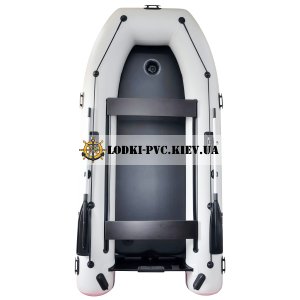 Лодка пвх надувная двухместная, килевая под мотор Grif boat GM-330KU(AD) Серый