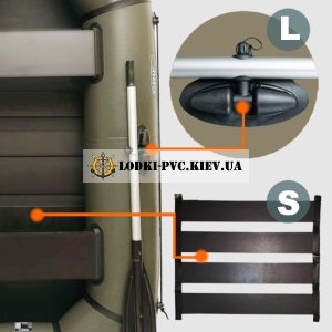 Надувная лодка Grif boat GL-240LS для двоих | ПВХ 650 гр/м² | Доставка 0₴