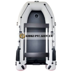 Лодка пвх надувная двухместная, килевая под мотор Grif boat GM-270KU(AD) Серый