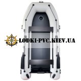 Лодка пвх надувная двухместная, килевая под мотор Grif boat GM-300KU(AD) Серый