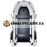 Лодка пвх надувная двухместная, килевая под мотор Grif boat GM-270KU(AD) Серый